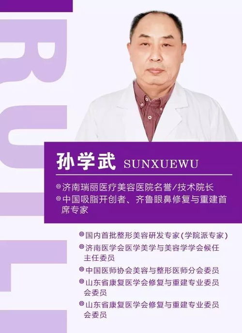 重磅消息 前济南市中心医院整形外科奠基人孙学武教授正式加盟济南瑞丽医疗美容